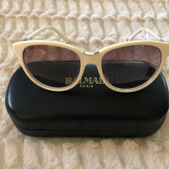 Balmain Accessories - NEW! Balmain sunglasses in Ivory Gold hardware